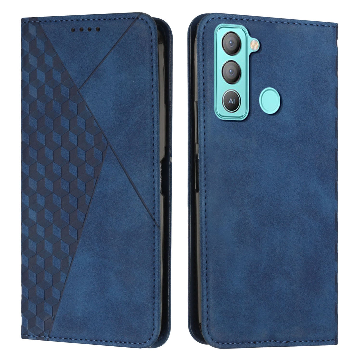 For Tecno Pop 5 LTE 4G Skin-feel Rhombus Texture Phone Case Magnetic Leather Stand Wallet Phone Cover For Tecno Pop 5 LTE 4G Skin-feel Rhombus Texture Phone Case Magnetic Leather Stand Wallet Phone Cover